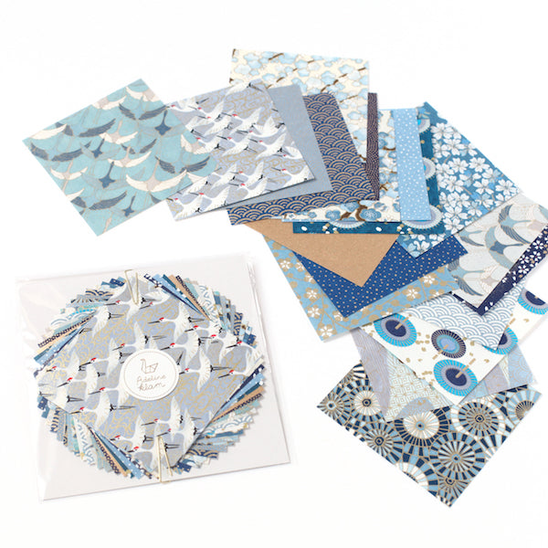 20 Papiers Origami - 10 x 10 cm - Océan