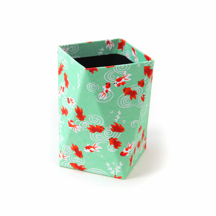 Prism pencil pot - Fish - Water green - M008