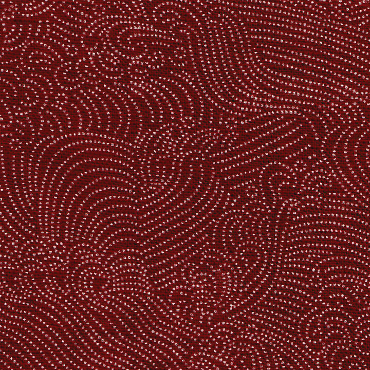 Tissu Japonais - Houles en Pointillé - Rouge Brique - T299