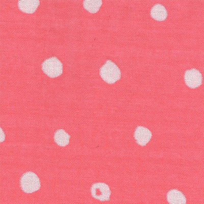 Tissu japonais Pois blanc fond rose - T339