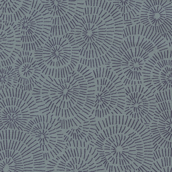 Japanese Fabric - Rosettes - Gray - T438