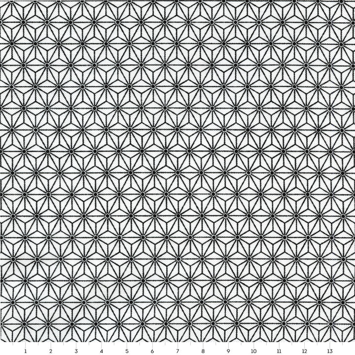 Japanese Fabric - Graphic Stars - Black and White - T440