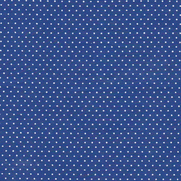 Tissu japonais Pointillés blanc fond bleu - T109