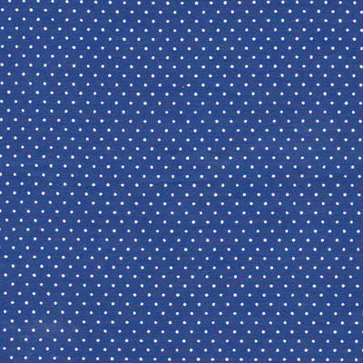 Tissu japonais Pointillés blanc fond bleu - T109