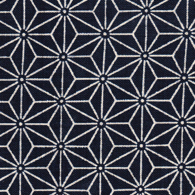Tissu japonais Etoiles blanc fond bleu - T123
