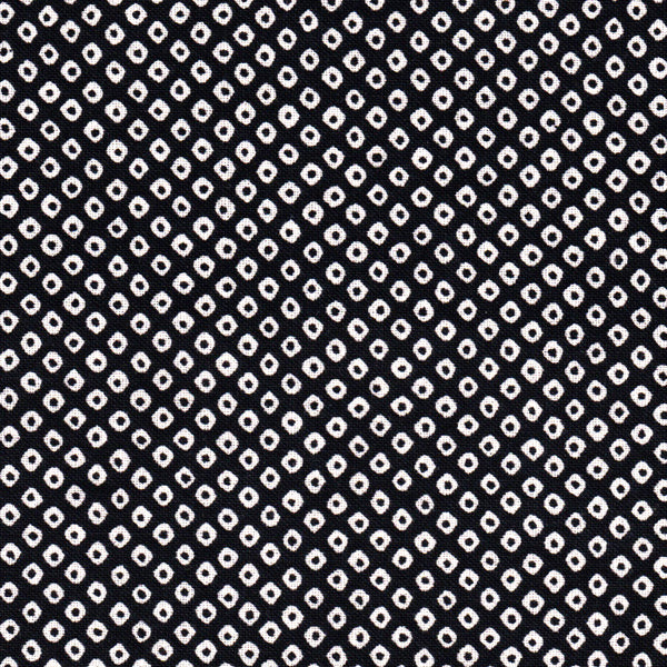 Tissu japonais Jacquard fond noir kanoko - T193