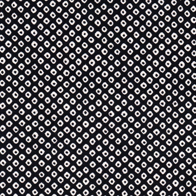 Tissu japonais Jacquard fond noir kanoko - T193