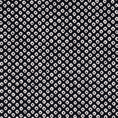 Tissu japonais Jacquard fond noir kanoko - T193