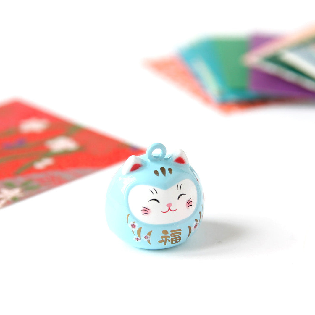 Gros Grelot - Daruma Chat - Bleu Ciel