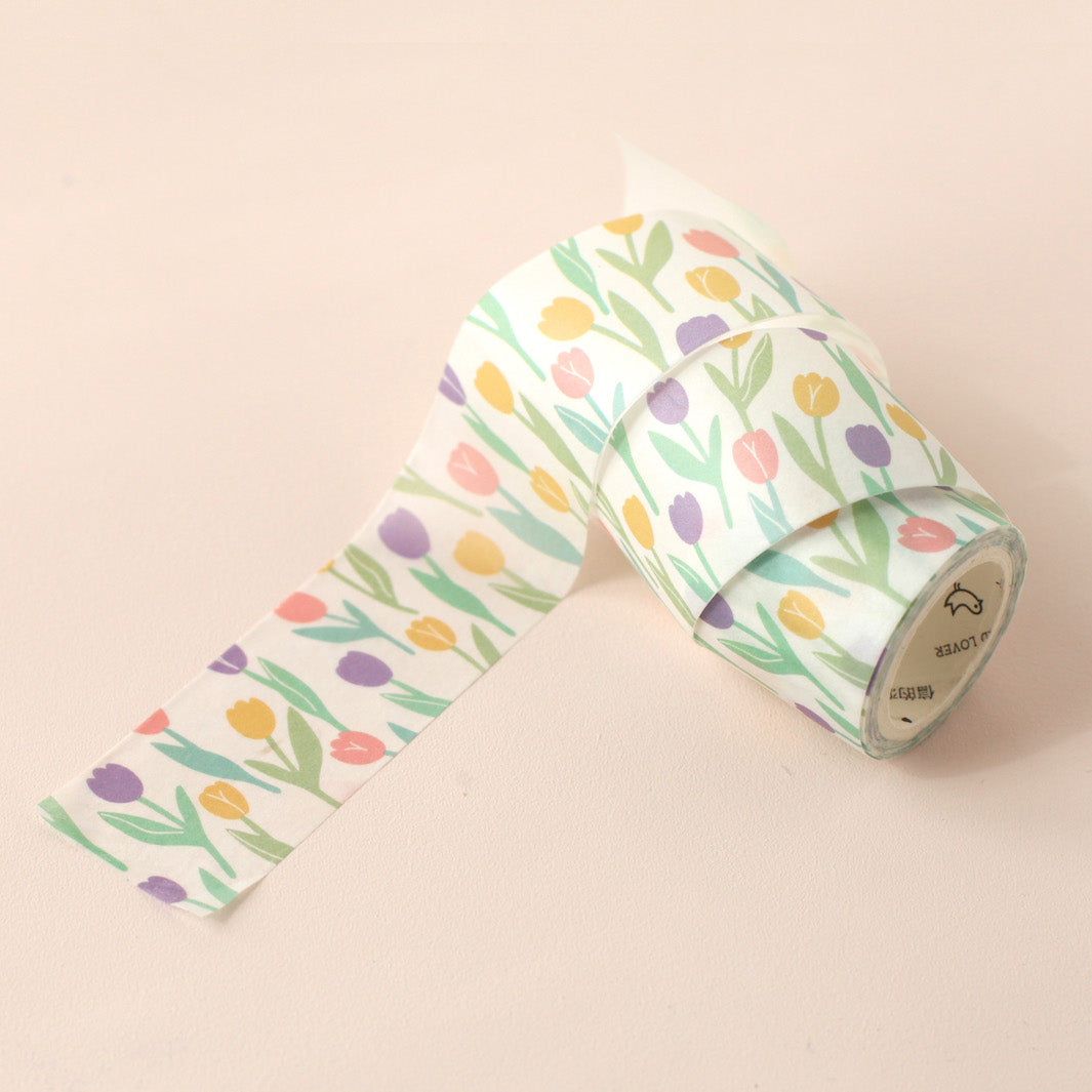Decorative adhesive tape - Large - Tulips