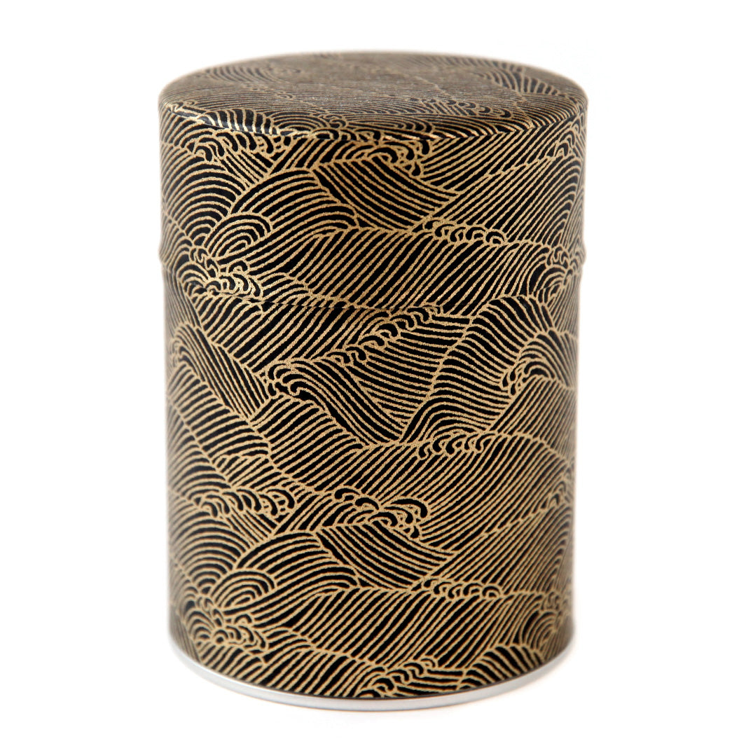 Cylinder Tea Box - Ocean - Black - M819 