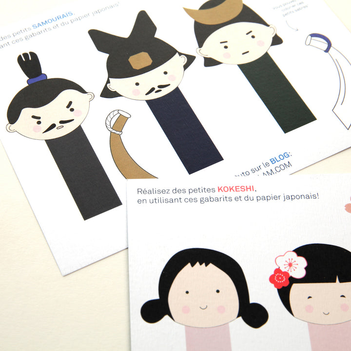 Silhouette Cards to Cut - Kokeshi and Samurai