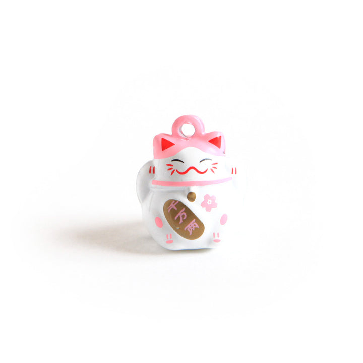 Maneki-Neko Bell - Pink and White