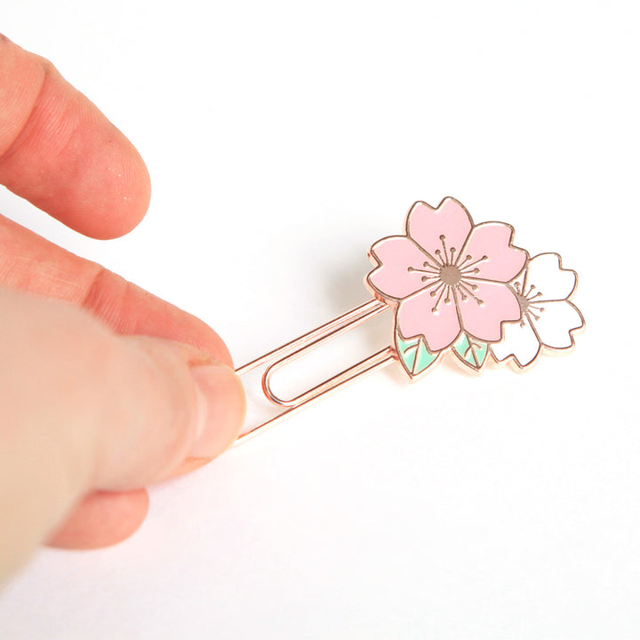 Paper clip - Cherry blossoms - Pink and White