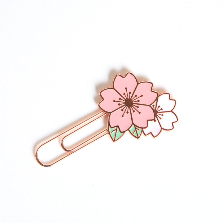 Paper clip - Cherry blossoms - Pink and White