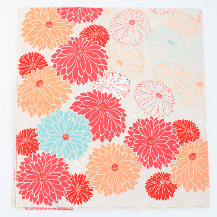 Furoshiki - Chrysanthemums - Fuchsia - Adeline Klam - 100x100cm