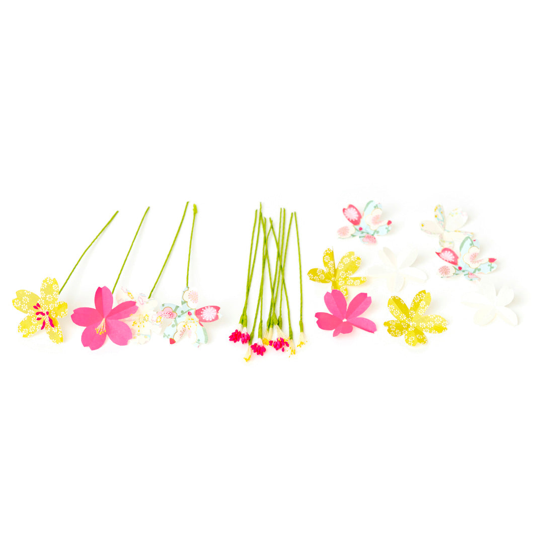 Cherry Blossom Bouquet Kit - Pink, Acid Green and Pearly White - Hawaii