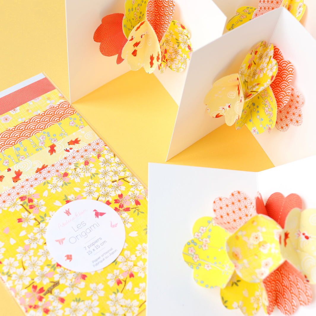 Pop-Up Card Kit - Yellow, Orange and Red - Orangerie - A5