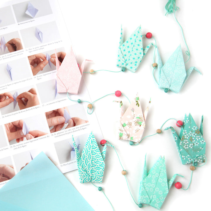 Origami Crane Garland Kit - Mint - K