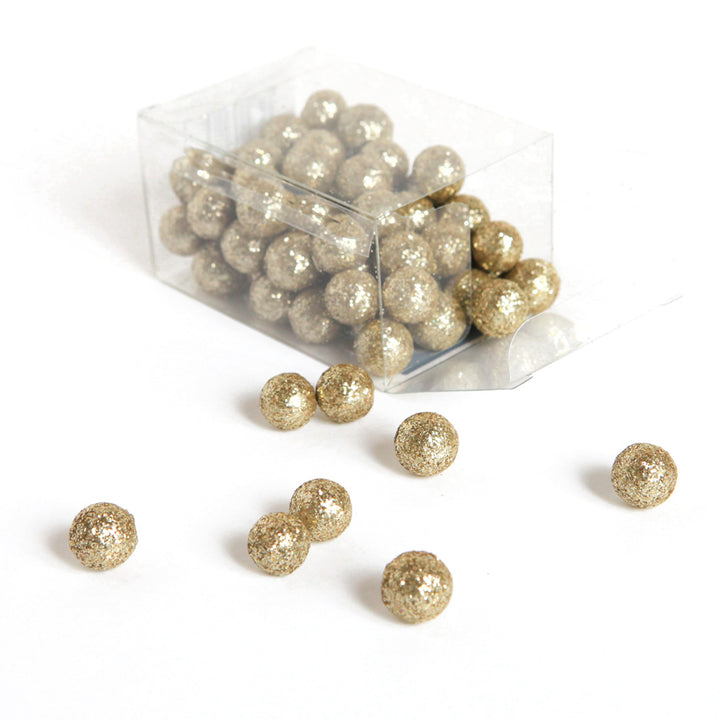 Lot de 60 petites boules de polystyrène - Or Cuivré