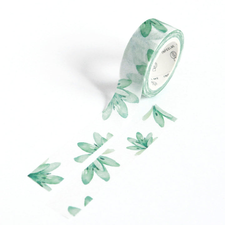 Decorative adhesive tape - Green leaves