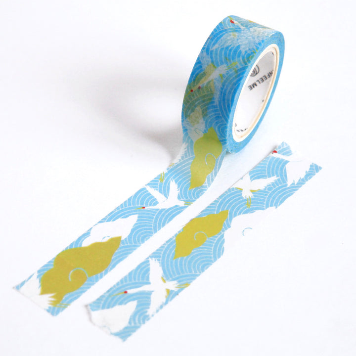 Decorative adhesive tape - Cranes and Clouds