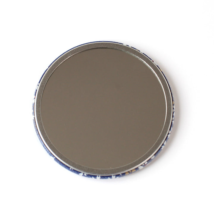 Japanese Paper Pocket Mirror - Pearl Grey, Blue and Taupe - M753