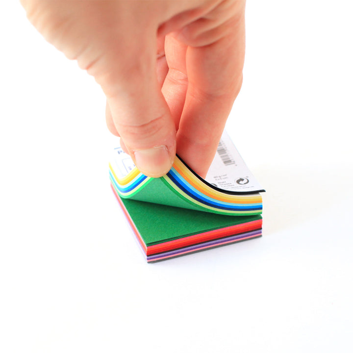 200 Papiers Origami Unis - 5 x 5 cm - 20 couleurs basiques