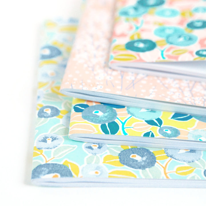 Japanese Paper Notebook - Fields of Flowers - Light Salmon - M811