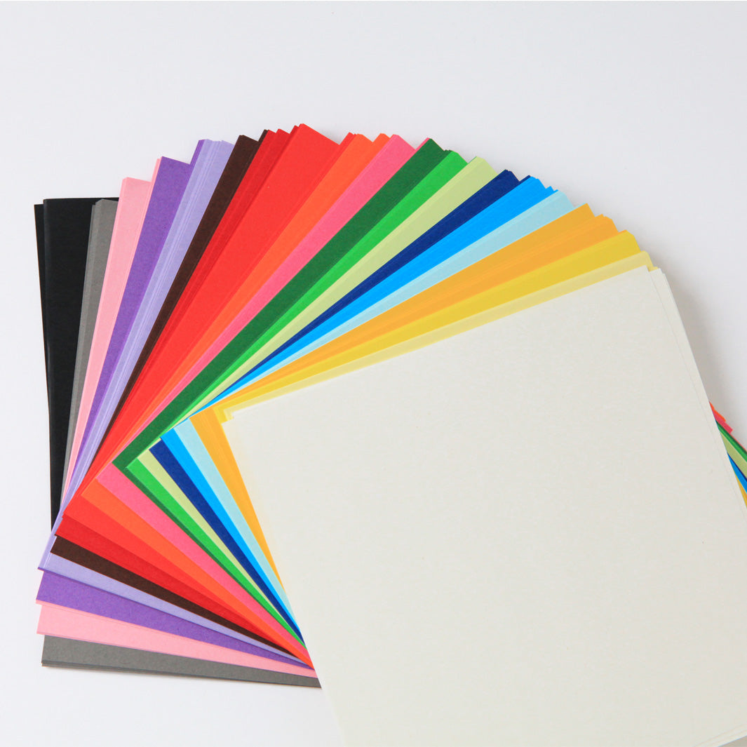 200 Papiers Origami Unis - 7,5 x 7,5 cm - 20 couleurs basiques