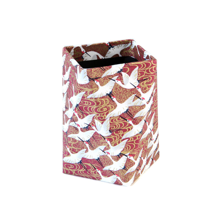 Prisme Pencil Pot - Flight of Cranes - Bordeaux Red - M929