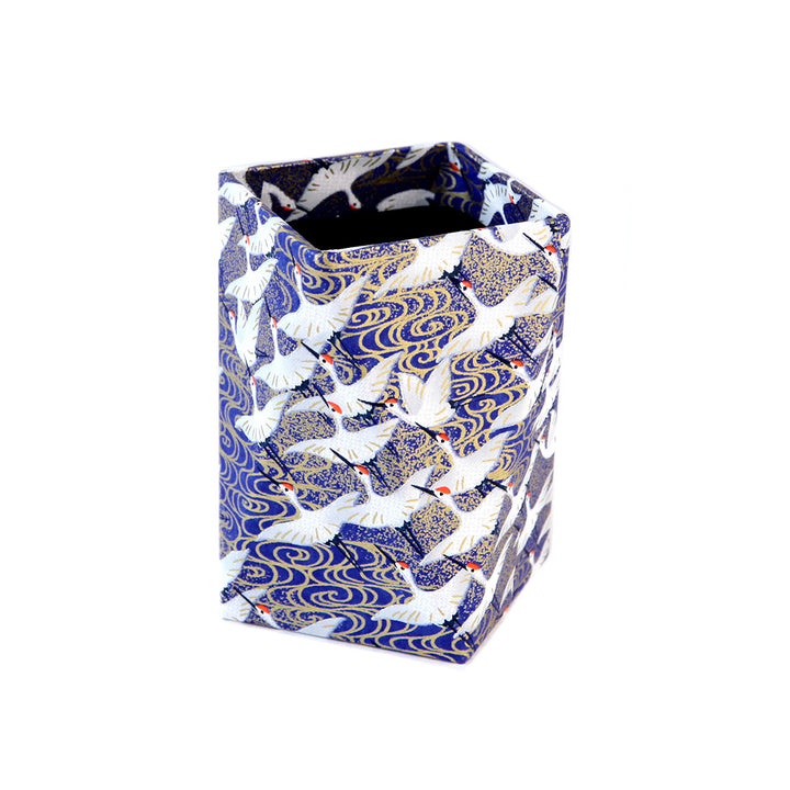 Prism Pencil Pot - Flight of Cranes - Midnight Blue - M933