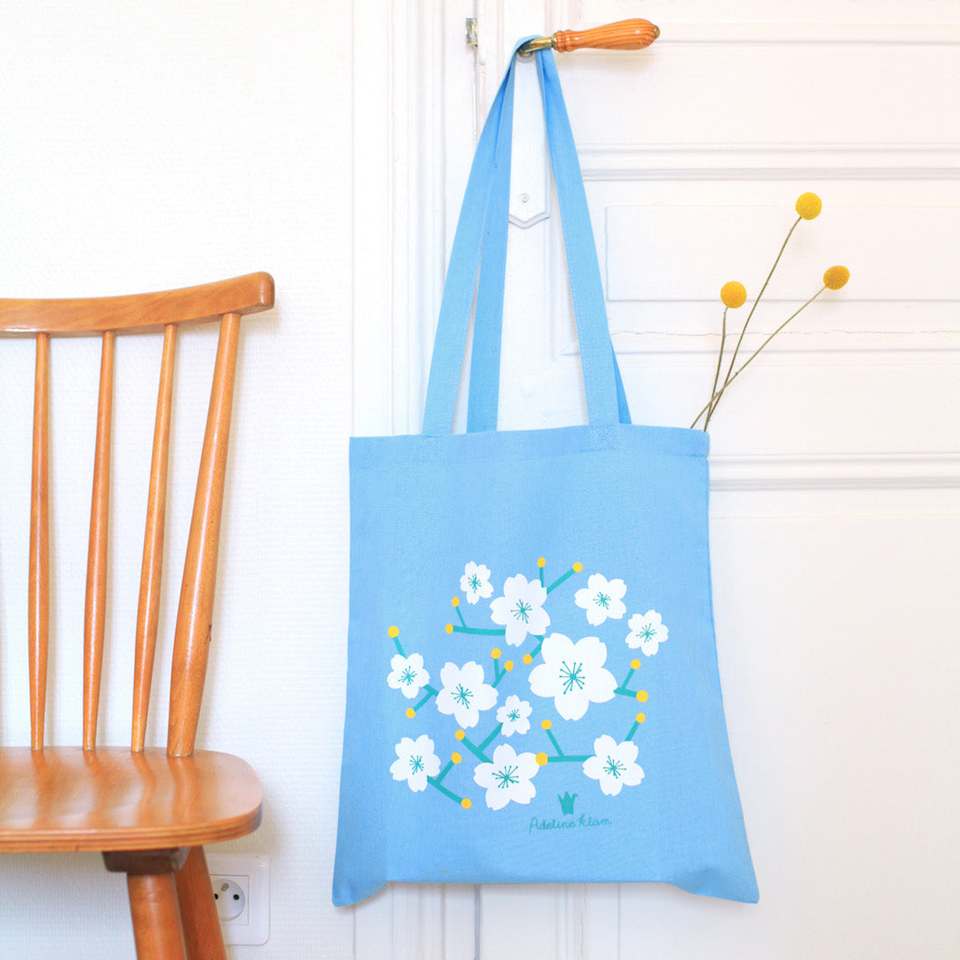 Adeline Klam Tote Bag - Sakura - Blue