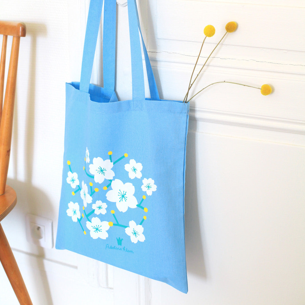 Adeline Klam Tote Bag - Sakura - Blue