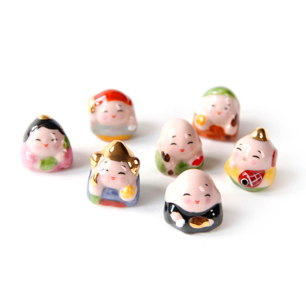 Small ceramic Grigri - The 7 Deities of Happiness - Jurôjin