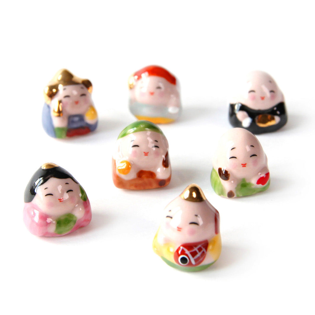 Small ceramic Grigri - The 7 Deities of Happiness - Jurôjin