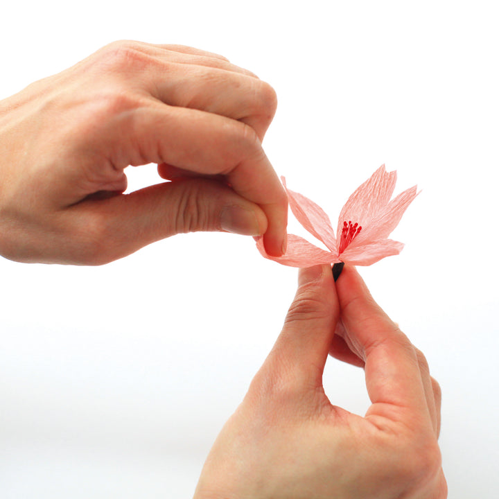 Kit 3 Branches of Cherry Blossoms in Crepe