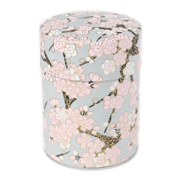 Tea box - Floral - Pink and light gray - M360