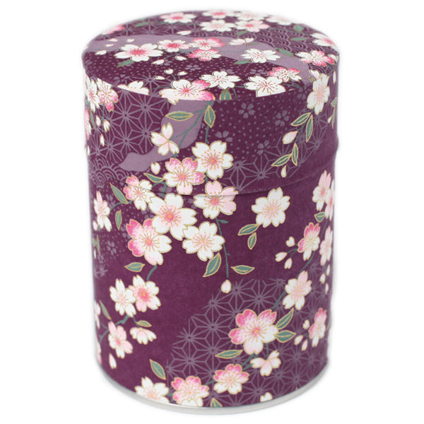 Tea box - Cherry blossoms and various patterns - Mauve - M383