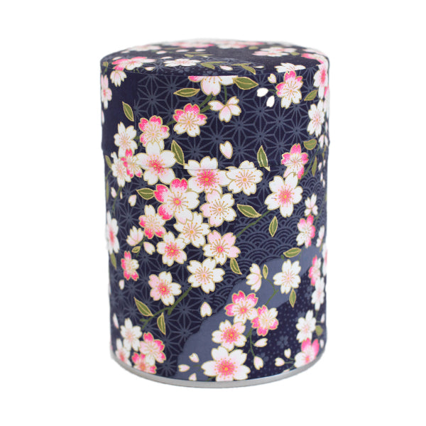 Tea box - Cherry blossoms and various patterns - Dark purple - M734