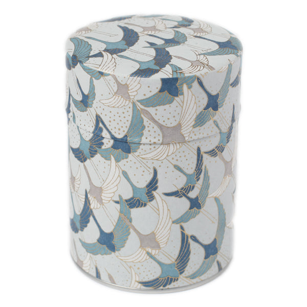 Tea box - Cranes - Blue, Beige and Gray - M753