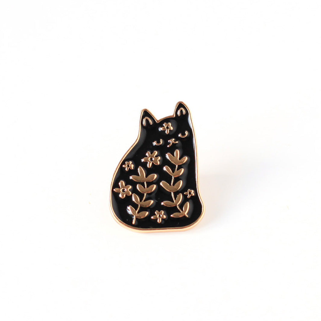 Cat Pin - Flowery