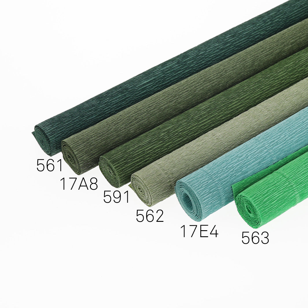 Rouleaux papier crépon fin - Tons Vert - 3,5 cm x 10 m - 4 pcs - Papier  crépon - Creavea