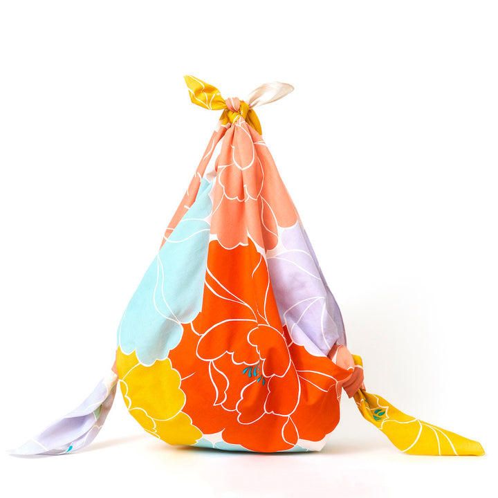 Furoshiki - Pivoines Orange - Adeline Klam - 100x100cm