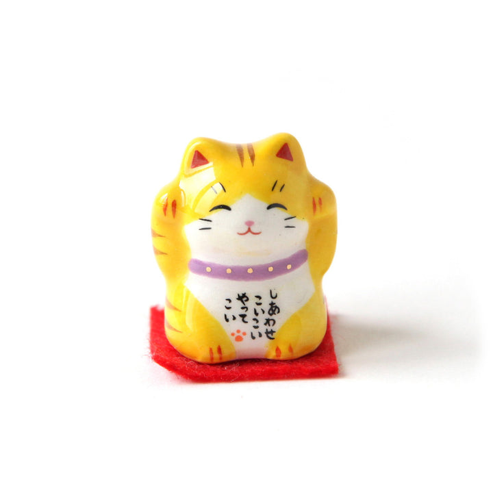 Petit Grigri Cat - Maneki-Neko - Tabby, Yellow