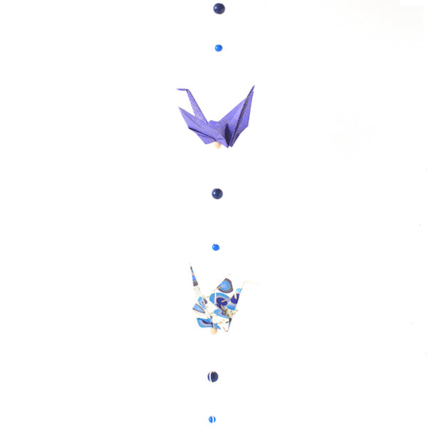 Kit Guirlande de Grues en origami - Ombrelles Bleues - X
