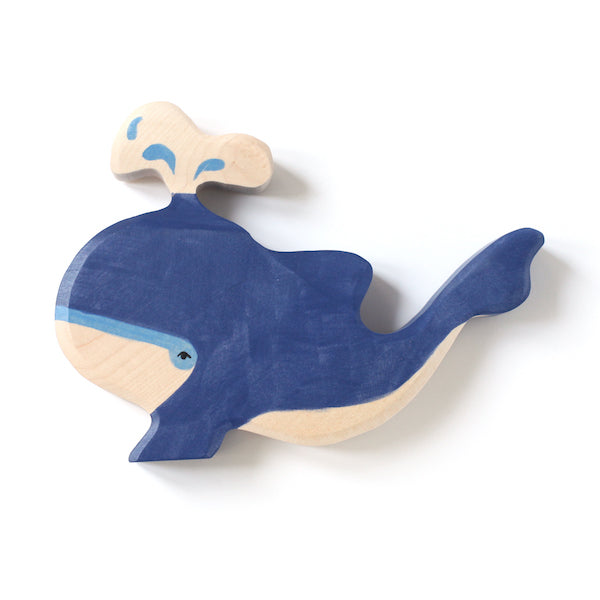 Blue wooden whale - Holztiger