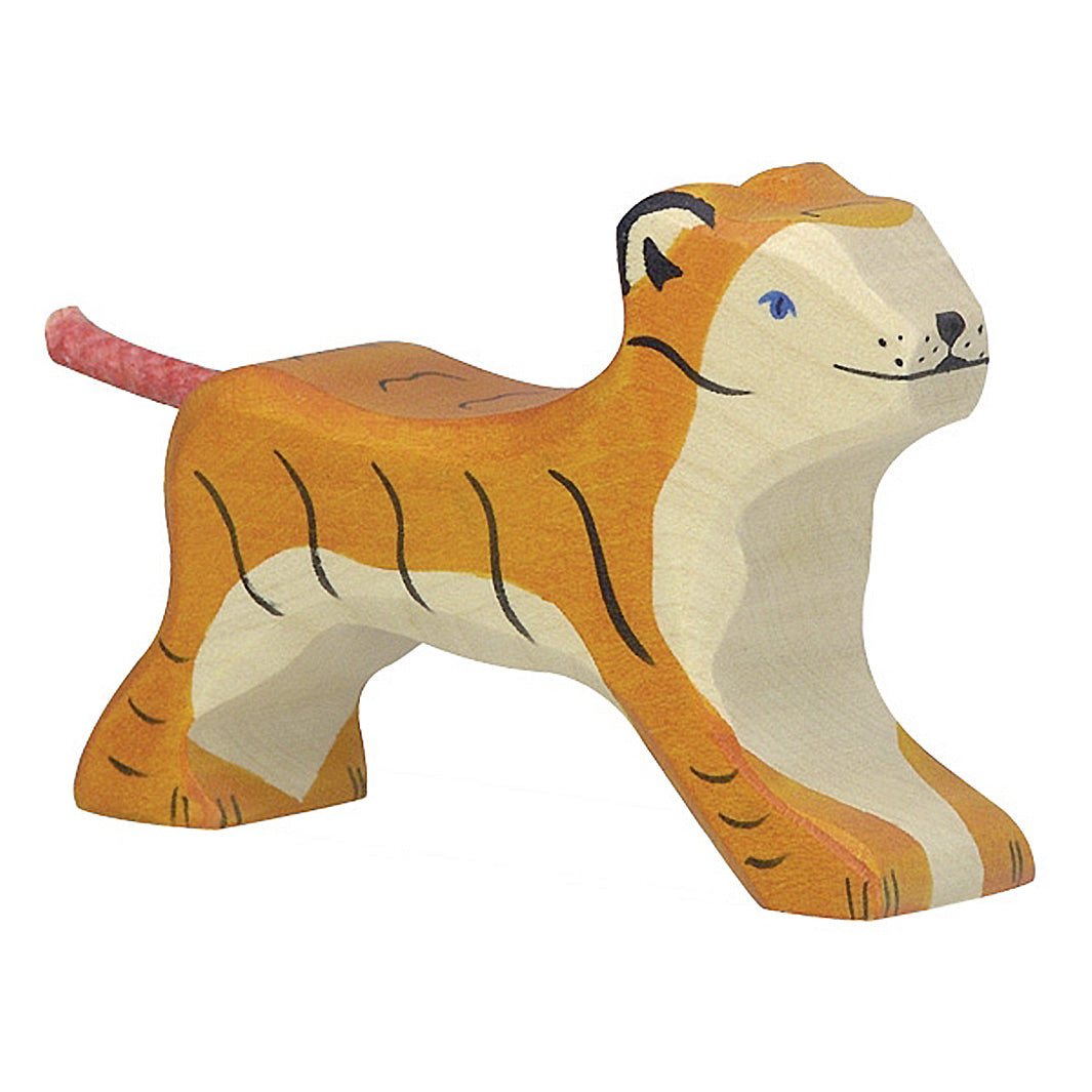 Petit Tigre Marchant en bois - Holztiger