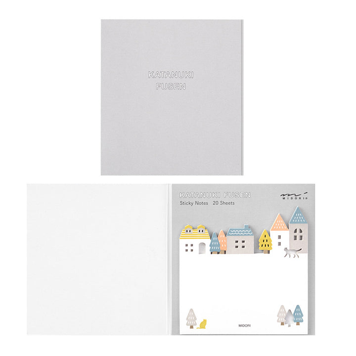 20 Post-It - Ville - Jaune, Corail, Gris et Bleu