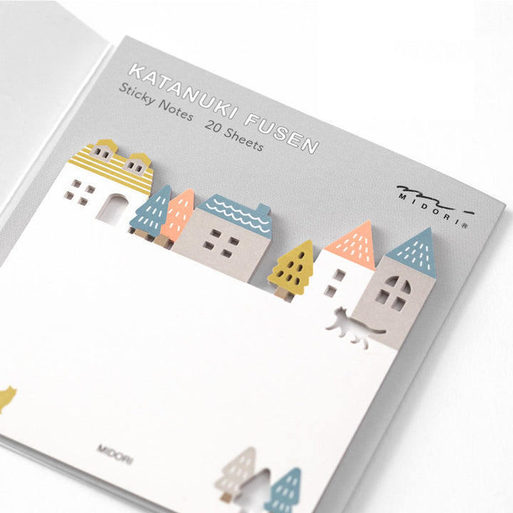 20 Post-It - Ville - Jaune, Corail, Gris et Bleu
